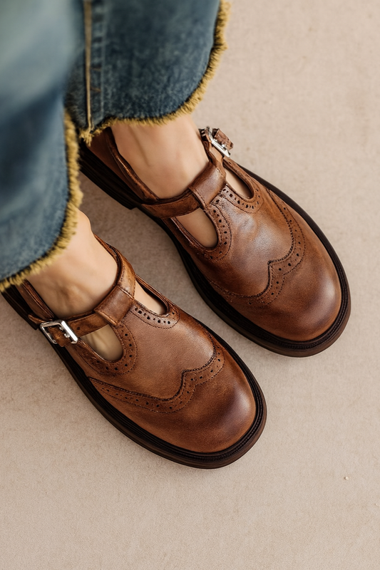LOS MOCASINES DE CUERO DONNA