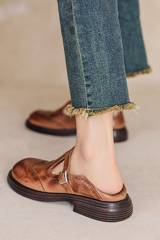 LOS MOCASINES DE CUERO DONNA